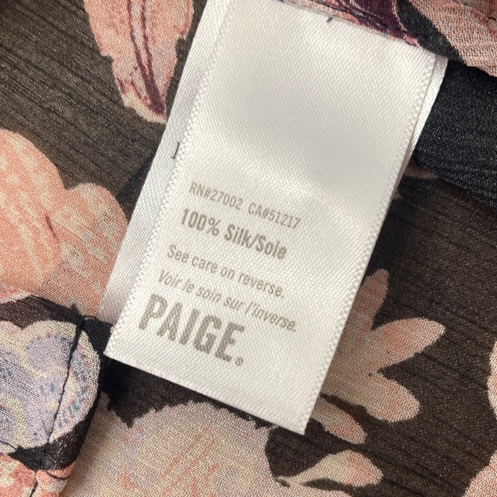 PAIGE Kirstie Silk Floral Blouse - Picture 9 of 10